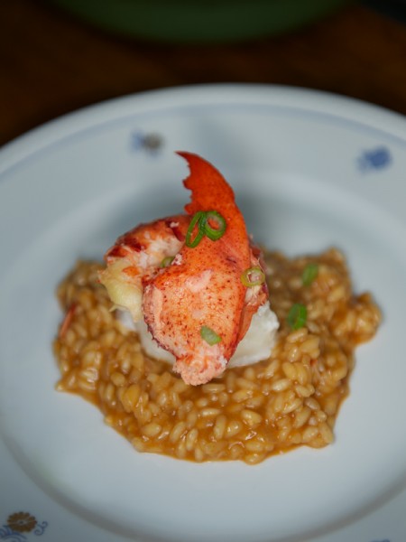 Baked monkfish with lobster and truffle risotto (main)
