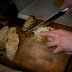 Cutting bread